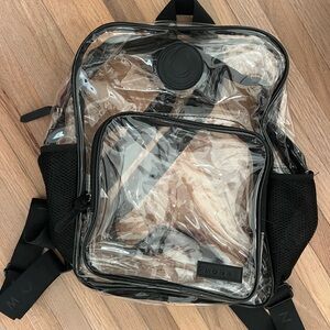 Monat Clear Black Trim Backpack